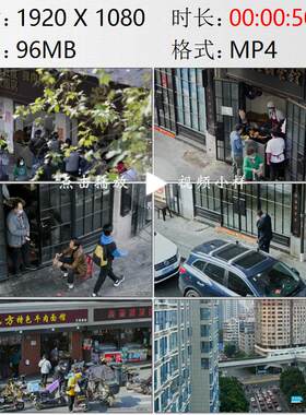 航拍湖北武汉清晨日出霞光笼罩过早早餐店边吃边走实拍视频素材