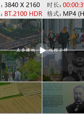 航拍广州高楼大厦街道行人何香凝马万祺红线女照片实拍视频素材