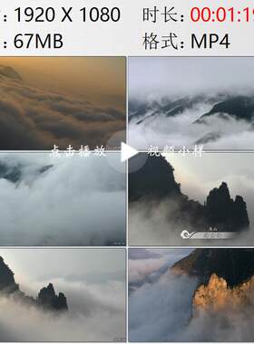 航拍重庆巫山云海奇观神女峰除却巫山不是云高清实拍视频素材