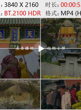 河南周口淮阳古城太昊陵祭祀大典伏羲蓍草八卦人祖庙会视频素材