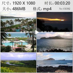 黄昏湖面夕阳晚霞海湾海上日出海滨度假区海岛灯塔海港视频素材