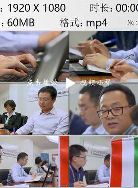 企业高管会议业务研讨跨国公司管理文化整合高清实拍视频素材