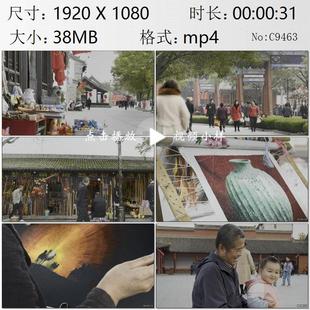 甘肃天水古城繁华热闹 商业街古丝绸之路商贸通道实拍视频素材