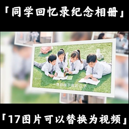 同学回忆录纪念相册片头微课动画婚礼求婚宣传片海报生日视频剪辑