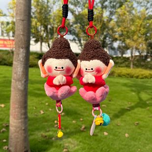 飞天佛小伴山西大同礼文创挂件莲花小佛挂件玩偶毛绒钥匙扣