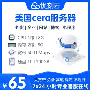 美国云主机cera机房服务器大宽带物理服务器租用网站建设虚拟主机
