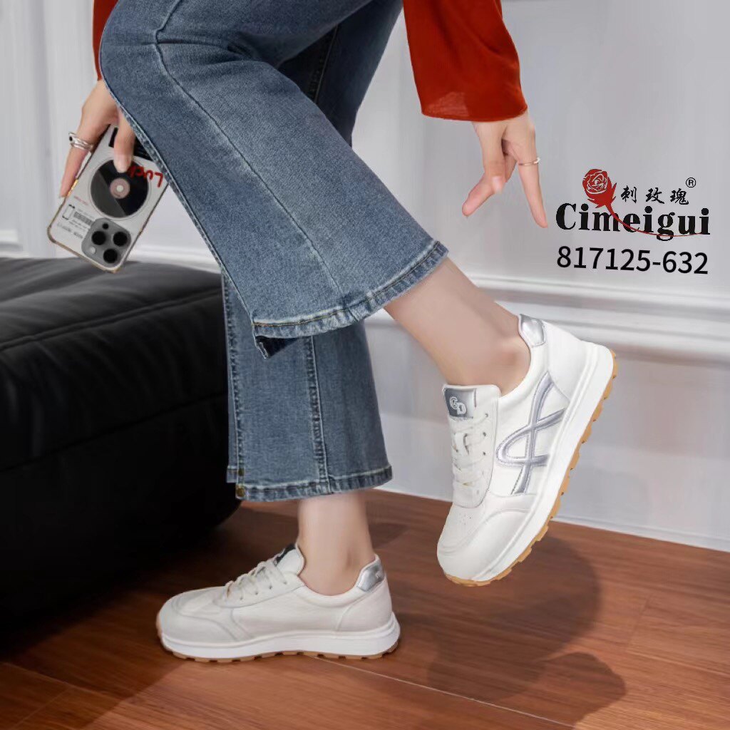刺玫瑰正品女鞋2025春时尚舒适平底运动休闲老爹鞋632