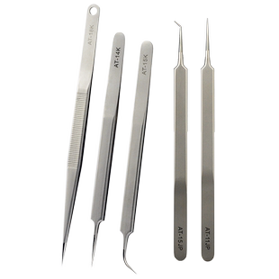 不锈钢加长细尖镊子直尖弯尖镊子弯头手机维修镊子飞线镊子