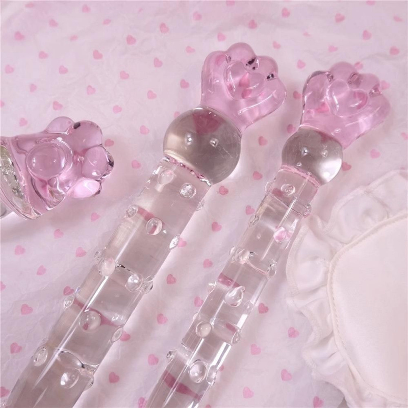 高硼硅玻璃棒可爱猫爪仙女棒玻璃水晶透明仙女棒光滑无毛刺