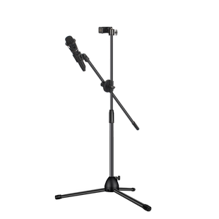 麦克风支架落地式主播直播唱歌无线话筒架子电容手机夹支架三脚架