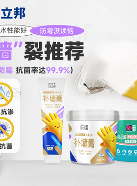 【U先试用】立邦补墙膏防水防潮防霉墙面修补膏白色墙壁修复白墙