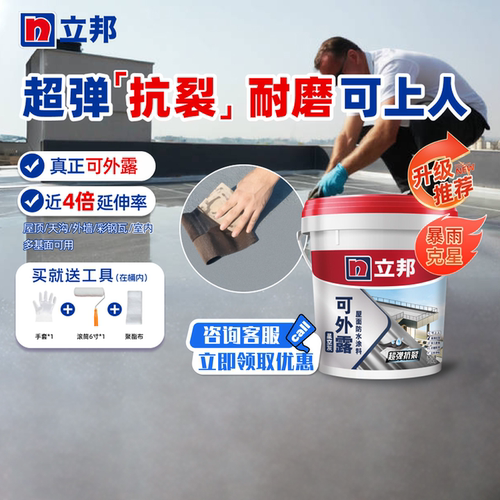 立邦屋顶防水补漏材料聚氨酯外墙