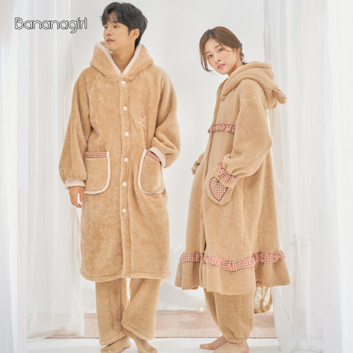 bananagirl秋冬珊瑚绒保暖睡衣