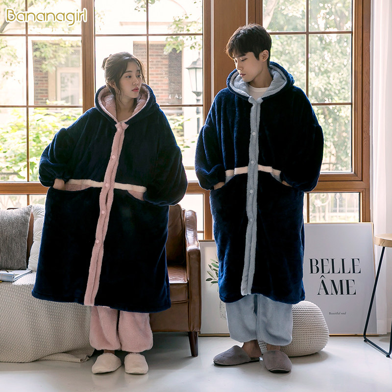Bananagirl睡衣女秋冬长毛珊瑚绒宽松加厚家居服浴袍套装情侣睡衣,女士内衣/男士内衣/家居服,睡衣/家居服套装,淘宝优惠券,粉丝福利购,淘宝优惠卷