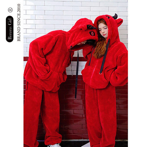 bananagirl情侣睡衣加厚保暖睡衣