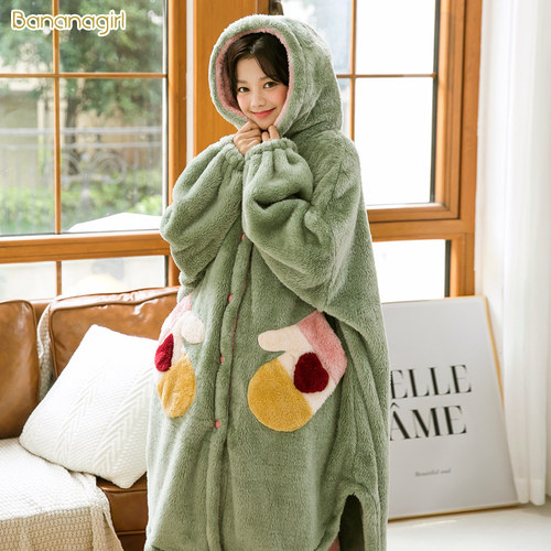 珊瑚绒加厚保暖家居服情侣睡衣