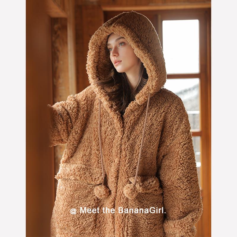 Bananagirl冬季珊瑚绒简约睡衣