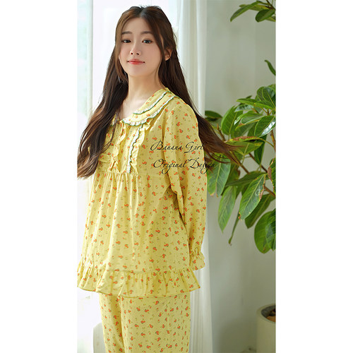 bananagirl长袖碎花女士睡衣