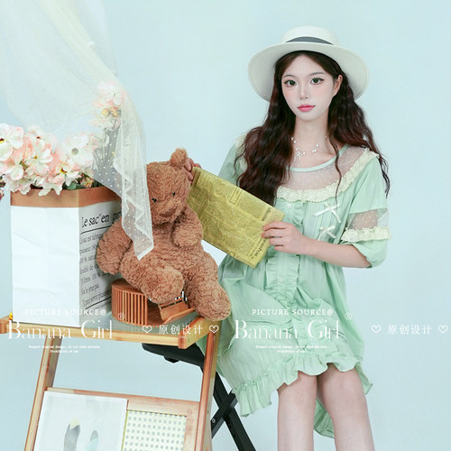 bananagirl纯棉公主风睡裙