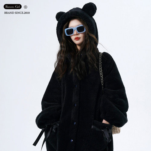 bananagirl女士加厚保暖开衫睡衣