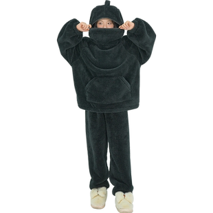 Bananagirl珊瑚绒睡衣冬季女加厚加绒可爱卡通搞怪可外穿女家居服