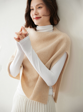山羊绒针织披肩女外搭