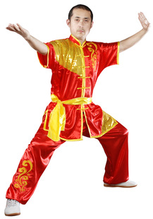 武术服儿童真丝练功服装刺绣龙南拳长拳比赛男女成人长短袖表演服