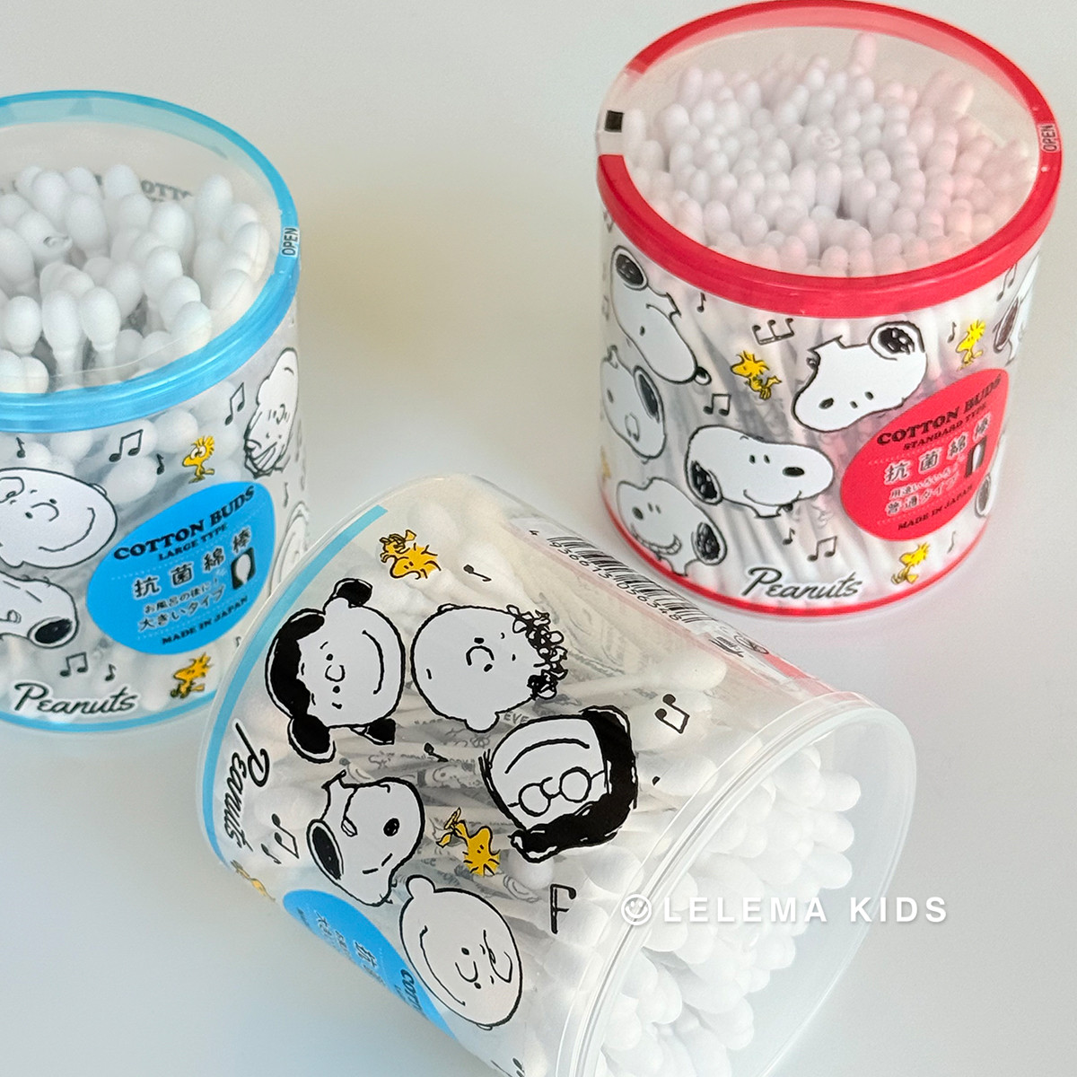 现货日本snoopy史努比印花棉签清洁抗菌棉签掏耳朵双头卸妆棉花棒