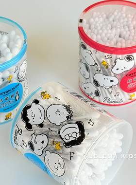 现货日本snoopy史努比印花棉签清洁抗菌棉签掏耳朵双头卸妆棉花棒