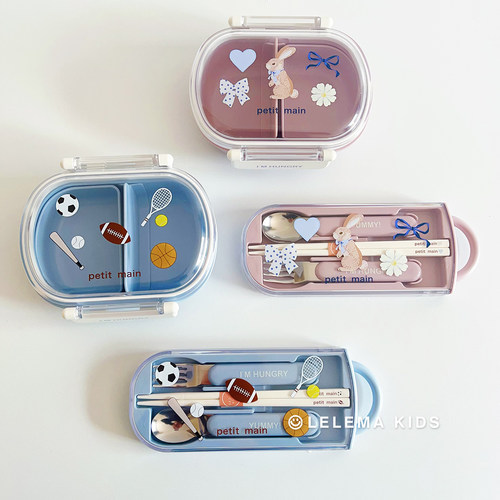 筷子petitmian儿童抗菌勺叉餐具