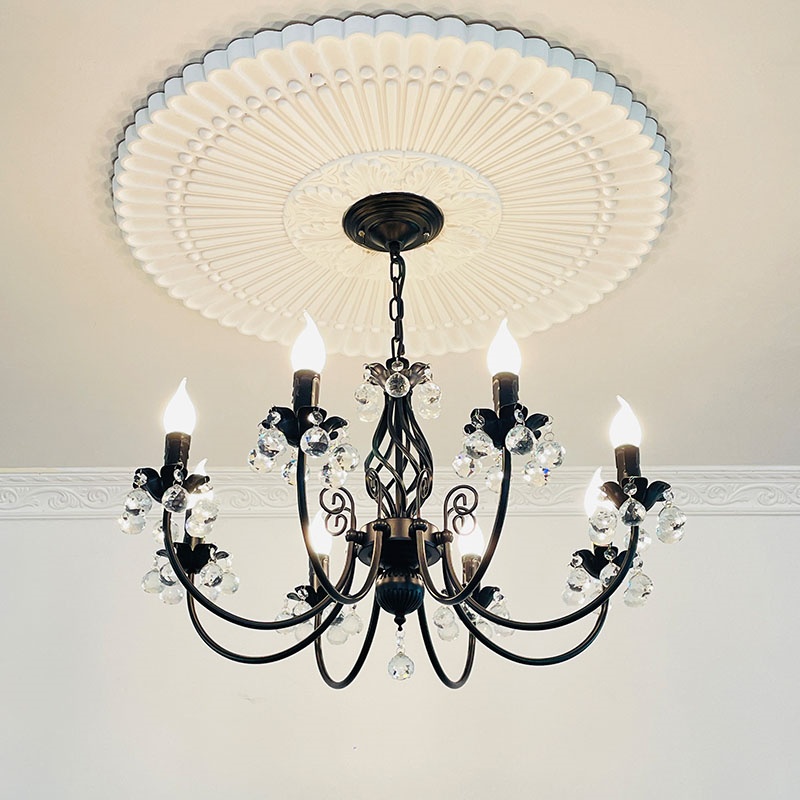 法式轻奢水晶吊灯美式复古客厅灯