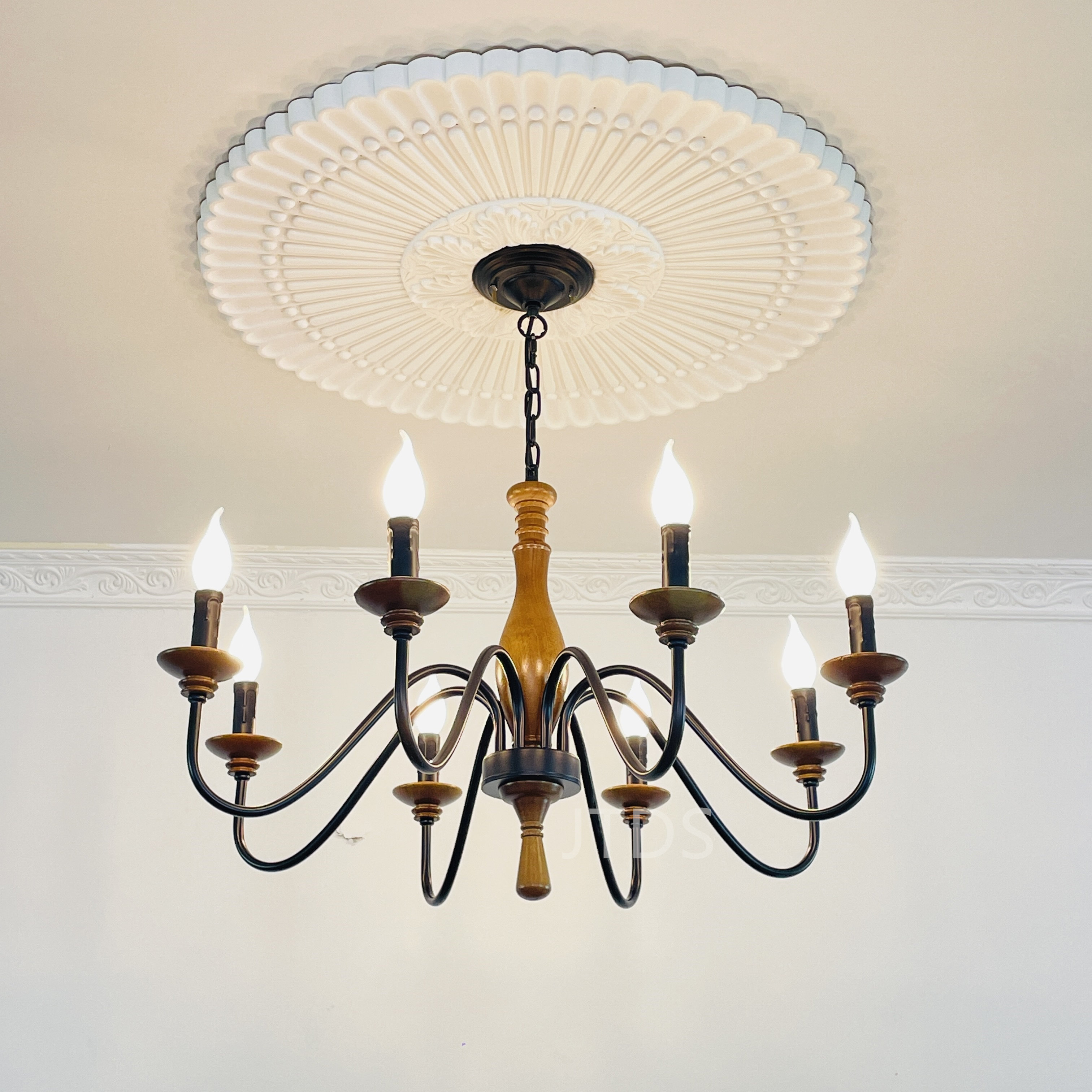 法式复古客厅蜡烛吊灯餐厅书房中古风美式创意胡桃木民宿卧室主灯,家装灯饰光源,客厅吊灯,淘宝优惠券,粉丝福利购,淘宝优惠卷