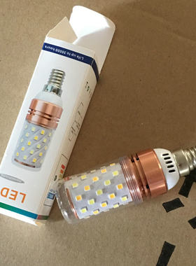 LED玉米棒 变光玉米灯 双色e14 E27螺口节能灯泡水晶欧式吊灯光源