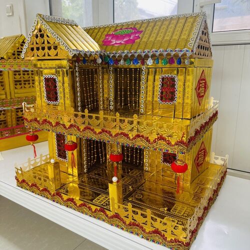 精品二层别墅材料包整套金条别墅半成品手工折纸半成品金条材料包