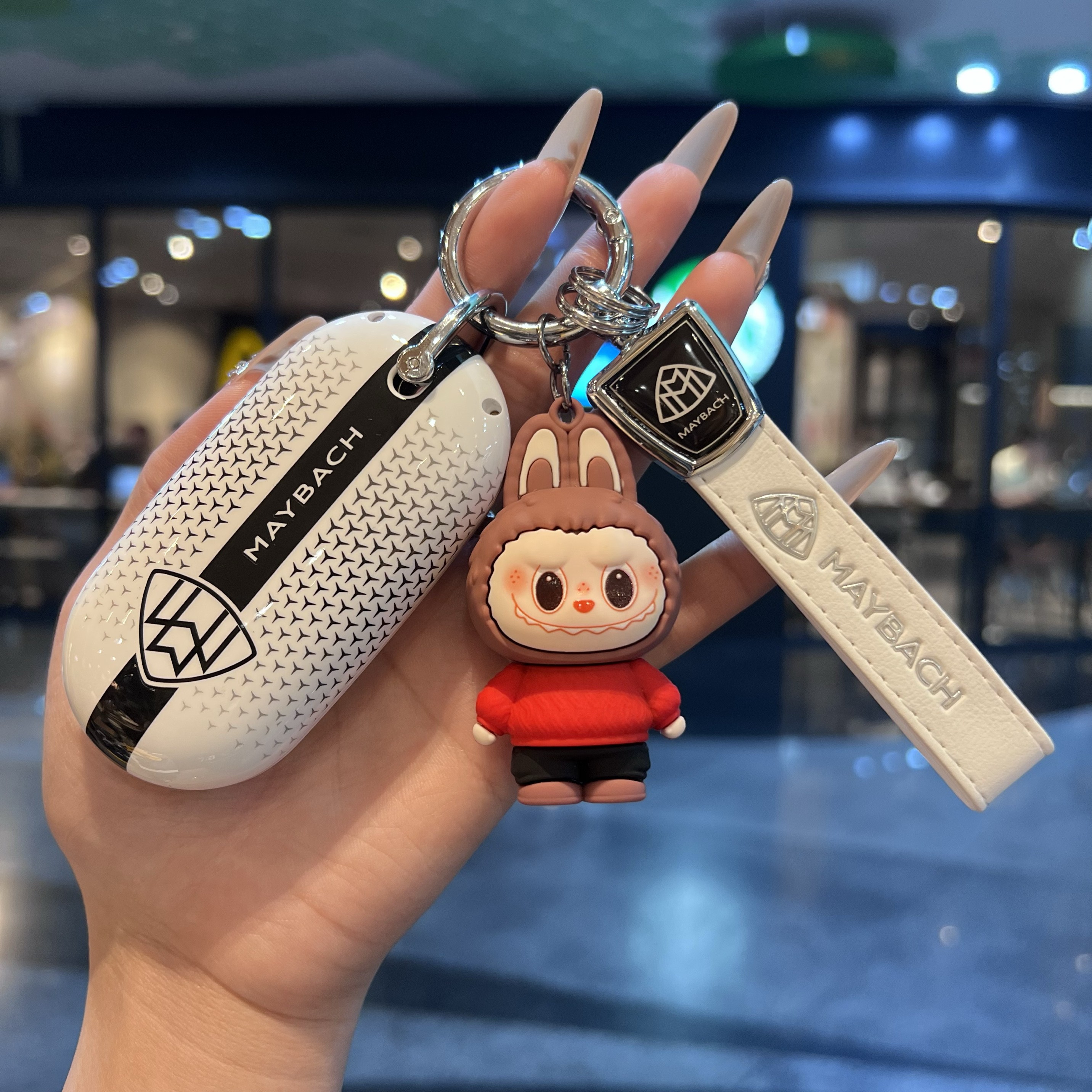 适用迈巴赫S480钥匙套奔驰新S级S400L包高级S680壳S450S580扣高级