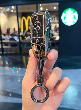 奔驰GLA200钥匙套C200L包B200车CLA220壳C180l老款A180男GLC260扣