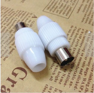 有线电视插头 免焊TV公插 RF公头 视频射频线接头 天线插头 直插