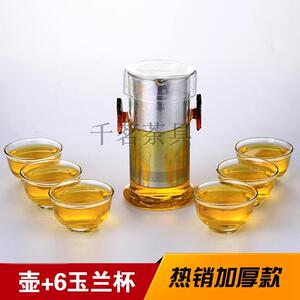 泡茶玻璃茶壶功夫普洱过滤茶水分离红双耳杯套装茶具家用单冲茶器