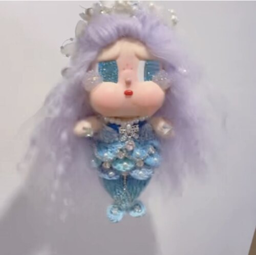 crybaby哭娃手工钻改娃包挂 重工水钻美人鱼挂件高颜值手工潮玩