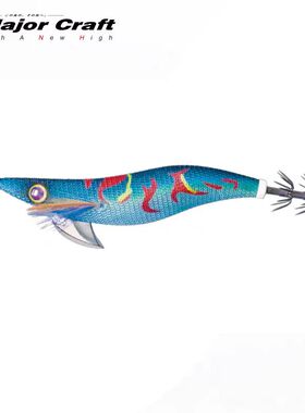 MajorCraft日本马牌饵木藏新增色夜光鱿鱼钩海钓鱿鱼3.5号木虾饵