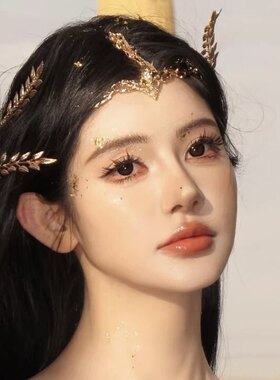 新古希腊女神头饰麦穗金色叶子