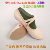 民族舞蹈演出鞋 新款 艺术体操鞋 芭蕾练功鞋 分左右脚室内舞蹈软底鞋