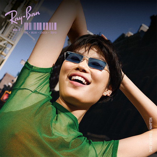 RayBan雷朋太阳眼镜方形窄框Y2K摩登复古男女同款时尚墨镜0RB3741