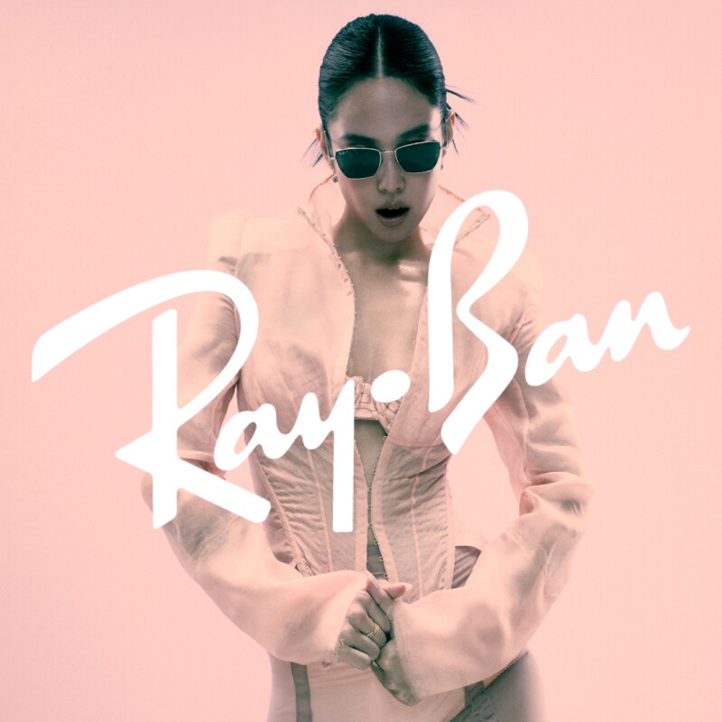 【Jennie同款】雷朋不规则形金属猫眼太阳镜男女同款墨镜0RB3783