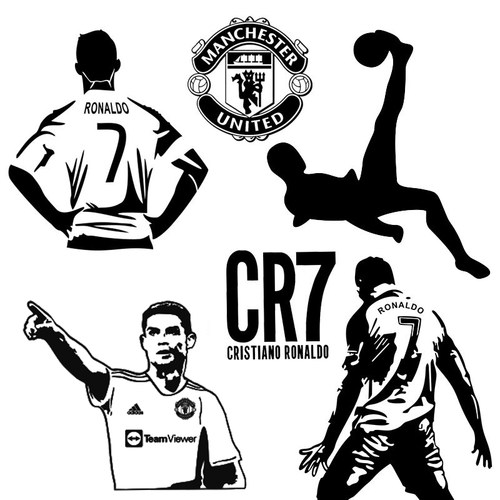 曼联cr7罗纳尔多足球汽车贴纸
