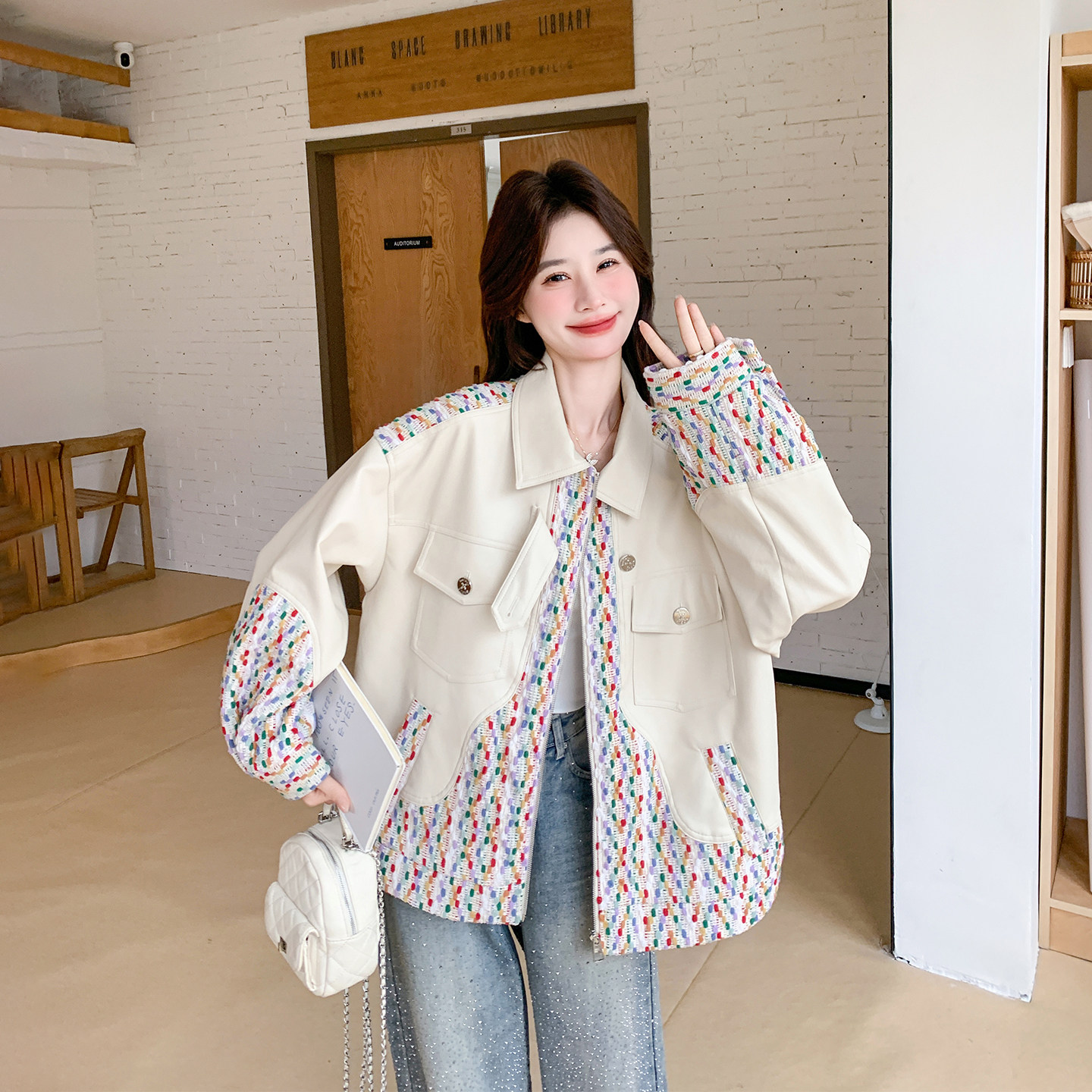 今年流行爆款个性拼接外套女春季2026新款设计感小众独特漂亮夹克