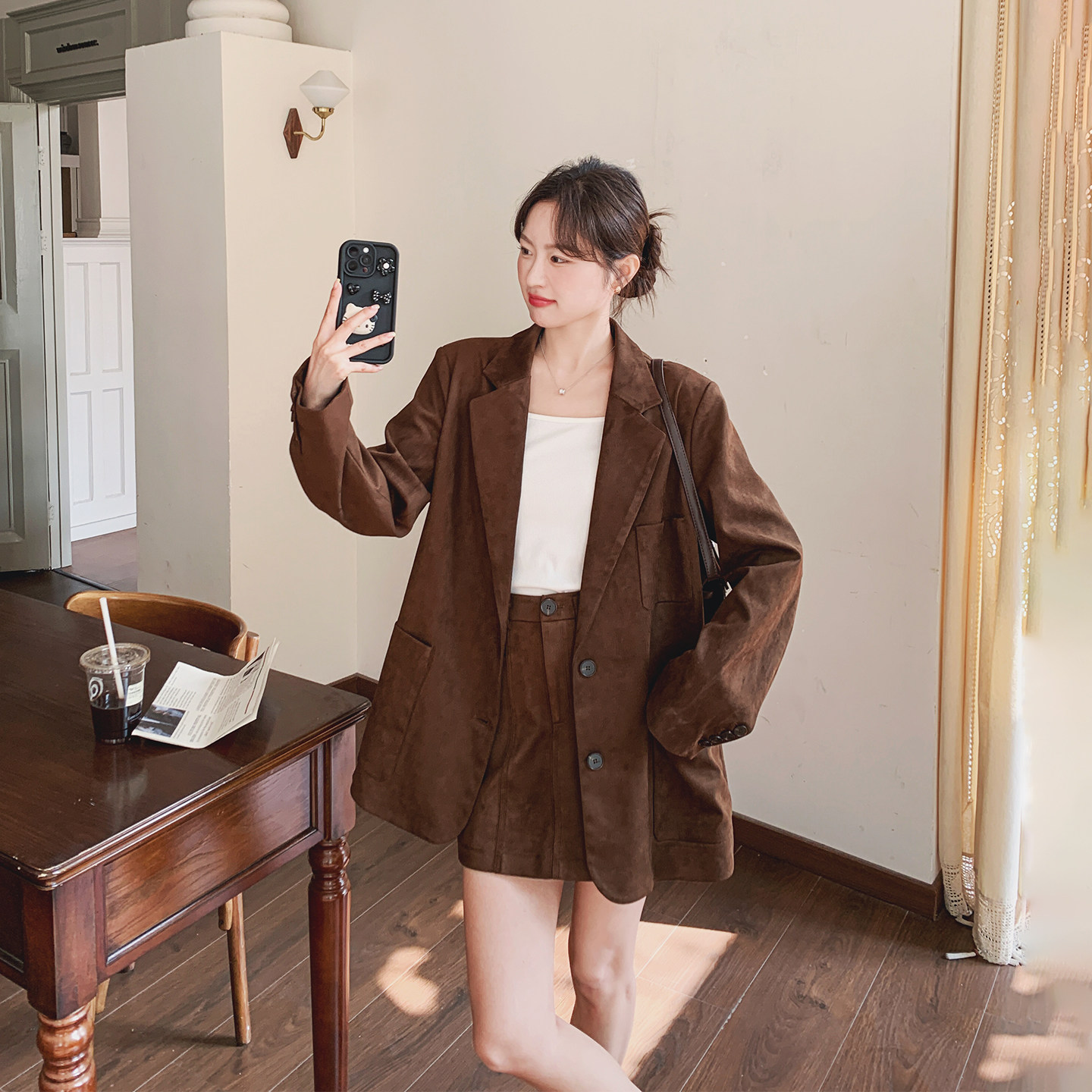 美拉德气质西装短裙套装女春季2026新款小个子独特漂亮超火两件套