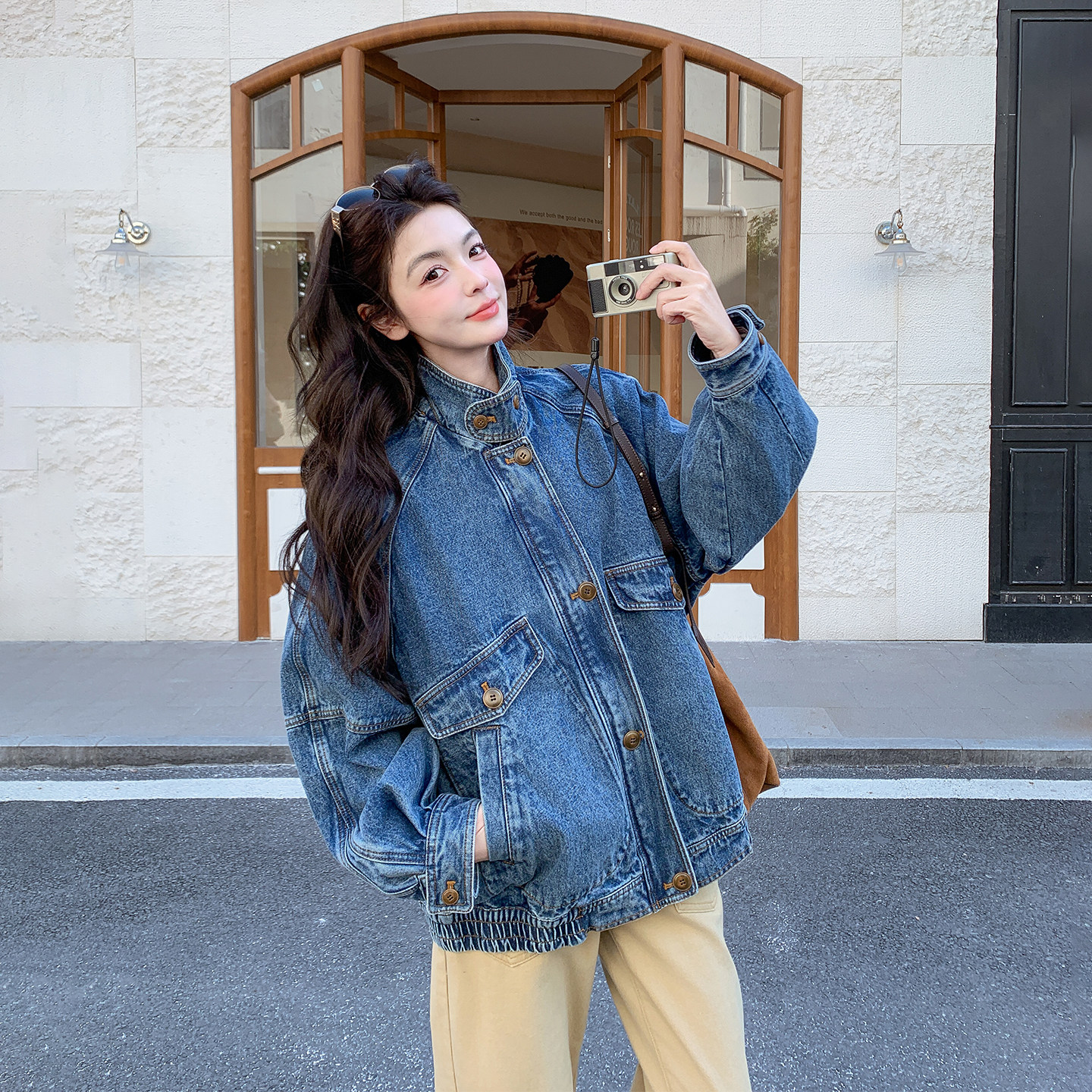 今年流行爆款立领牛仔外套女春季2026新款设计感小众百搭超火夹克