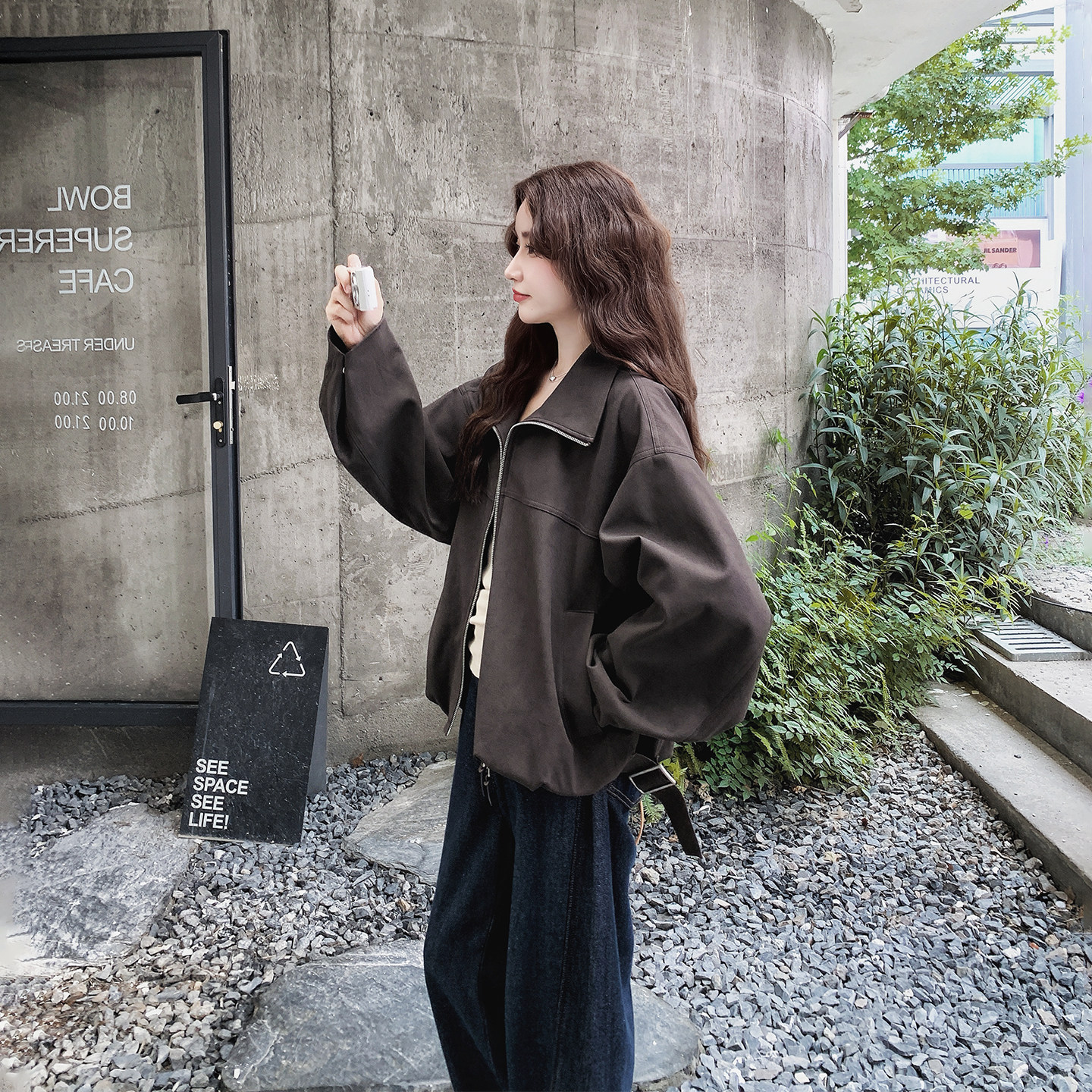 休闲减龄气质咖色短外套女春季2026新款小个子爆款高级感超火夹克