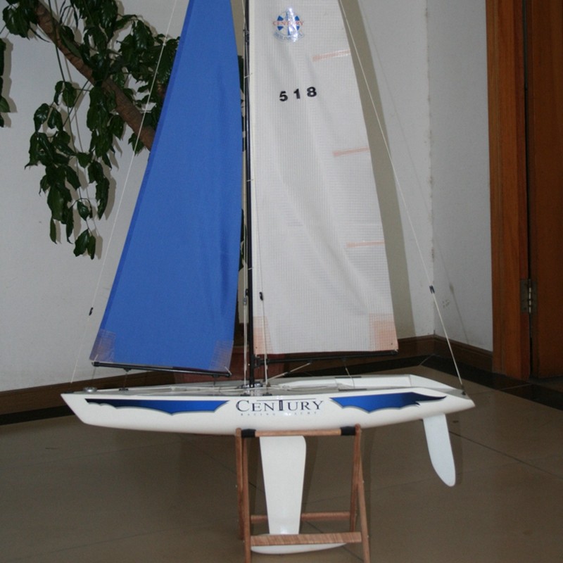 贝力 世纪750遥控帆船模型 玻璃钢船身 纯风动力 航海模型  玩具